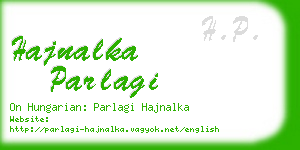 hajnalka parlagi business card